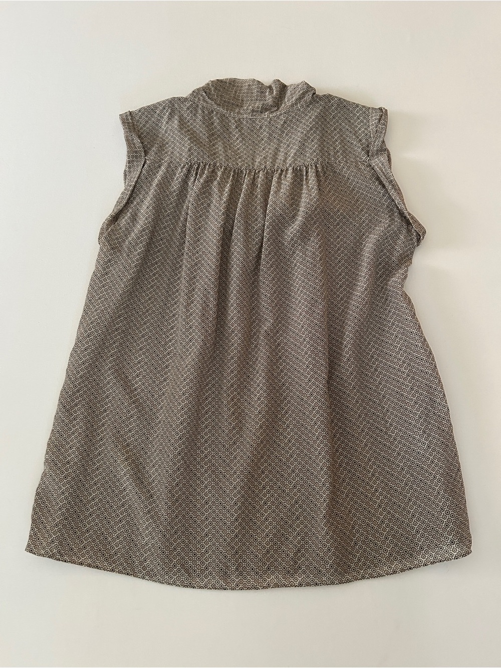 Banana Republic Heritage Sleeveless Cowl Neck Printed Top - Gray - Picture 5 of 5
